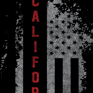 California US Flag Black Tee