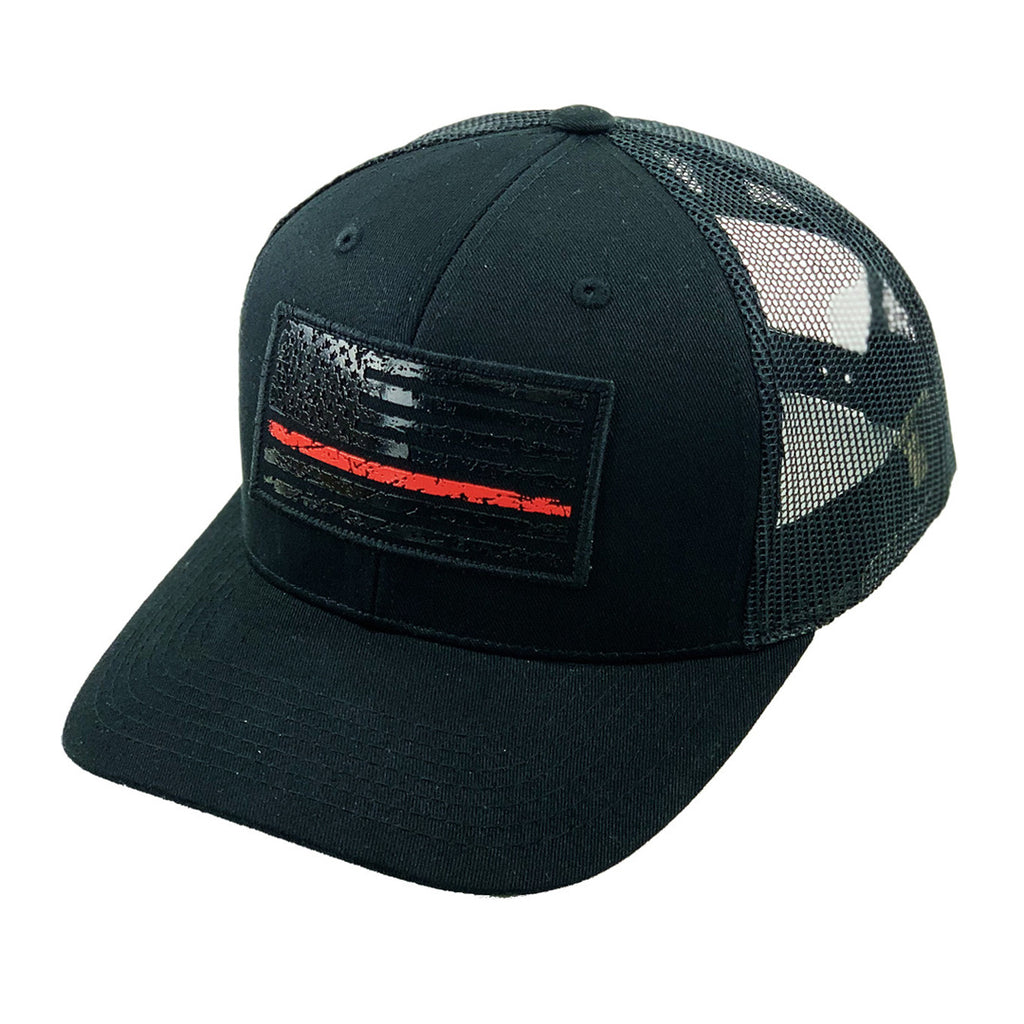 Red Stripe Flag Patch Hat